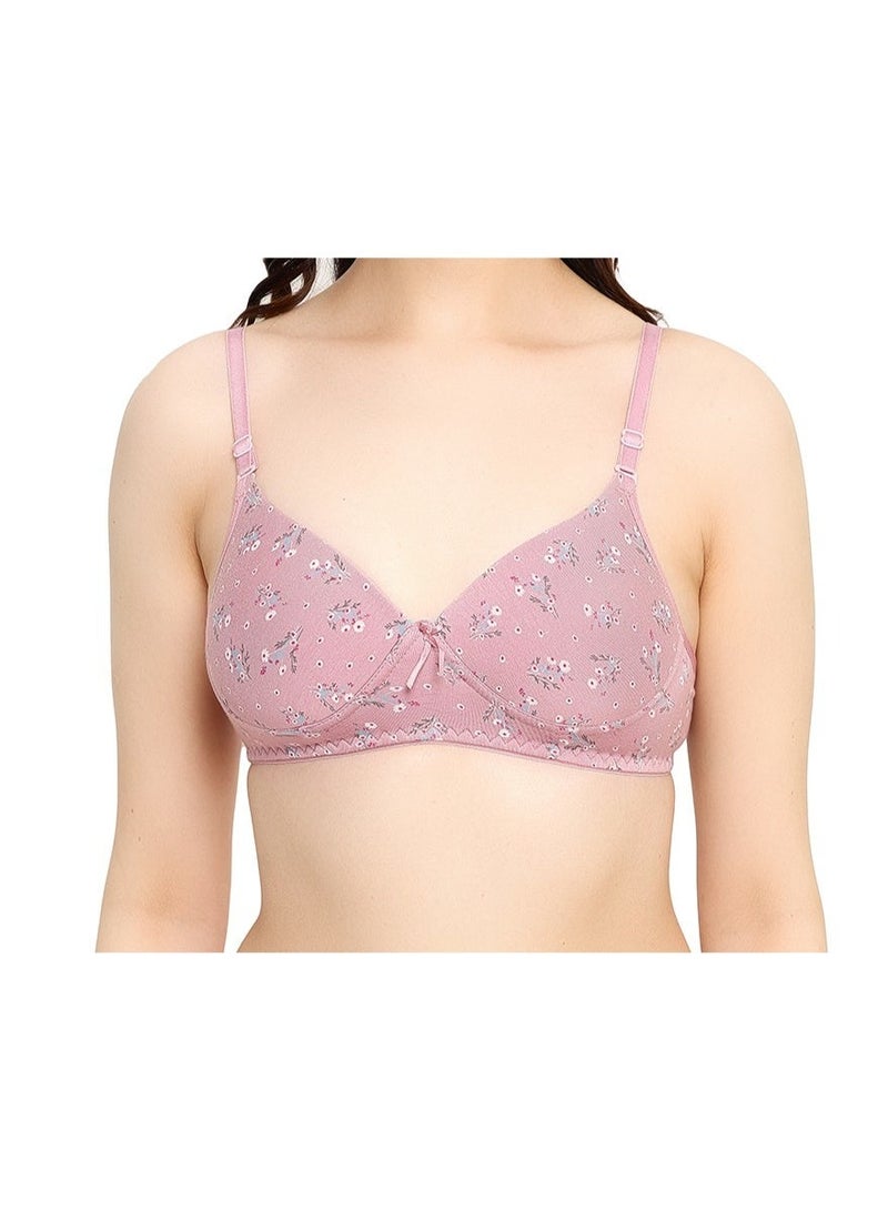 راجني حمالة صدر للنساء والفتيات المراهقات، مصنوعة من قماش مودال ليكرا فائق النعومة، قابلة للتمدد، تسمح بمرور الهواء، بدون خياطة، مبطنة، بدون أسلاك، بأشرطة قابلة للإزالة، بنقشة زهور، عبوة من قطعتين - Image 5